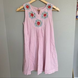 Mini Biden Girls 11-12 Pink Dress Blue Floral